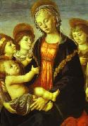 Madonna and Child, Two Angels and the Young St. John the Baptist Sandro Botticelli